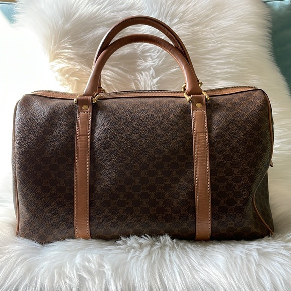 Celine Macadam M13 Boston Triomphe coated canvas bag GUC - Picture 6 of 17